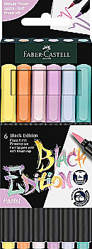 Фломастер-кисть 6 цв. Pastel Black Edition, картон, 116453 Faber-Castell Фломастер-кисть 6 цв. Pastel Black Edition, картон, 116453 Faber-Castell
