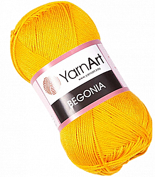 Пряжа 100% хлопок мерсеризованній, 6340 Горчичный, 169 м,TM YarnArt Begonia Пряжа 100% хлопок мерсеризованній, 6340 Горчичный, 169 м,TM YarnArt Begonia