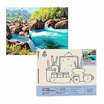 Набір для розпису по номерах "Гірська річка" 40*50 см, IDEA2-GX23762, ТМ "99IDEAS" Набір для розпису по номерах "Гірська річка" 40*50 см, IDEA2-GX23762, ТМ "99IDEAS"
