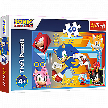Пазл "60" - Соник в дії/SEGA Sonic The Hedgehog. Trefl. 17387 Пазл "60" - Соник в дії/SEGA Sonic The Hedgehog. Trefl. 17387