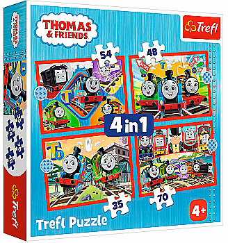 Пазл "4 в 1" - Дивовижний Томас/Thomas and Friends, Trefl, 34619 Пазл "4 в 1" - Дивовижний Томас/Thomas and Friends, Trefl, 34619