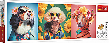 Пазл "500 Панорама" - Тиждень собачої моди, Trefl, 29517 Пазл "500 Панорама" - Тиждень собачої моди, Trefl, 29517