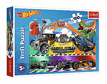 Пазл "100" - Швидкісні машини/Hot Wheels, Trefl, 16466 Пазл "100" - Швидкісні машини/Hot Wheels, Trefl, 16466
