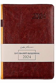 Ежедневник датированный А5 2024, "City", твердый, 368 стр., коричневый, 252433, Leo Planner Ежедневник датированный А5 2024, "City", твердый, 368 стр., коричневый, 252433, Leo Planner