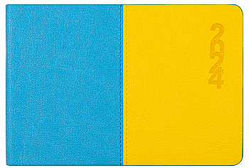 Щоденник датований 2024, "Tiffany" 10*15 см, м`який, 128 стор., жовто-блакитний, 252465, Leo Planner Щоденник датований 2024, "Tiffany" 10*15 см, м`який, 128 стор., жовто-блакитний, 252465, Leo Planner