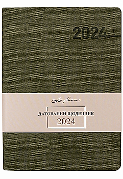 Ежедневник датированный А5 2024, "Integro", мягкий, 368 стр., хаки, 252422, Leo Planner Ежедневник датированный А5 2024, "Integro", мягкий, 368 стр., хаки, 252422, Leo Planner