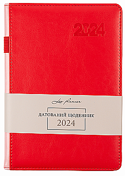 Ежедневник датированный А5 2024, "City", твердый, 368 стр., красный, 252431, Leo Planner Ежедневник датированный А5 2024, "City", твердый, 368 стр., красный, 252431, Leo Planner