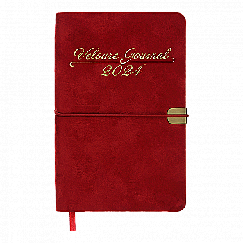 Щоденник датований А6, 2024, Velour, червоний, BM.2512-05 Щоденник датований А6, 2024, Velour, червоний, BM.2512-05