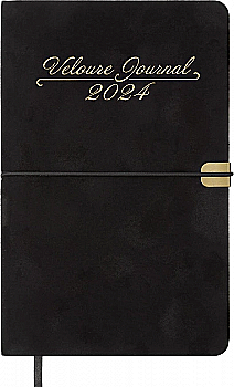Еженедельник датированный А5, 2024, Velour, черный, BM.2710-01 Еженедельник датированный А5, 2024, Velour, черный, BM.2710-01