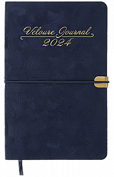 Еженедельник датированный А5, 2024, Velour, синий, BM.2710-02 Еженедельник датированный А5, 2024, Velour, синий, BM.2710-02
