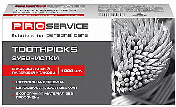 Зубочистки PRO в папер. оболонці 1000шт. Зубочистки PRO в папер. оболонці 1000шт.