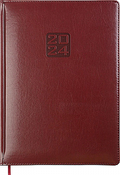 Ежедневник датированный А4, 2024, Bravo, темно-красный, BM.2740-13 Ежедневник датированный А4, 2024, Bravo, темно-красный, BM.2740-13