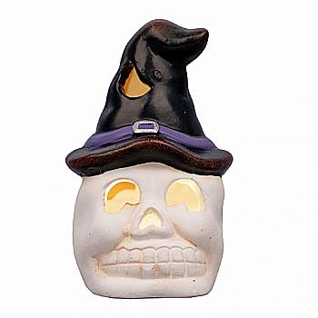 Статуетка Yes! Fun Хелловін "Skull in hat" 10 см, LED, 974189