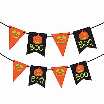 Гирлянда бумажные флажки Yes! Fun Хэллоуин "Pumkin faces" 13 флажков, 3 м, светится в темноте, 801180 Гирлянда бумажные флажки Yes! Fun Хэллоуин "Pumkin faces" 13 флажков, 3 м, светится в темноте, 801180