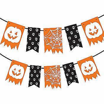 Гирлянда бумажные флажки Yes! Fun Хэллоуин "Halloween Party" 13 флажков, 3 м, 801179 Гирлянда бумажные флажки Yes! Fun Хэллоуин "Halloween Party" 13 флажков, 3 м, 801179