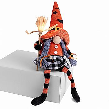 М`яка іграшка Yes! Fun Хелловін "Гном Дівчинка" 41 см, LED мітла, 974481 М`яка іграшка Yes! Fun Хелловін "Гном Дівчинка" 41 см, LED мітла, 974481