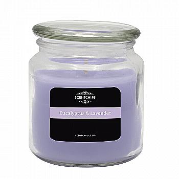 Аромасвечка в стеклянной банке Scentchips Эвкалипт и Лаванда 440 г/75 час. горение, 255219 Аромасвечка в стеклянной банке Scentchips Эвкалипт и Лаванда 440 г/75 час. горение, 255219
