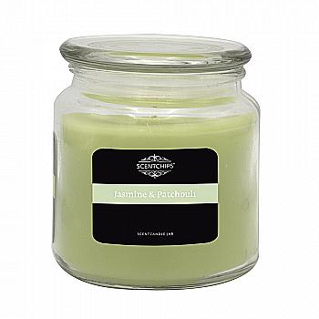 Аромасвічка у скляній банці Scentchips Жасмін та Пачулі 440 г/75 год. горіння, 255217 Аромасвічка у скляній банці Scentchips Жасмін та Пачулі 440 г/75 год. горіння, 255217