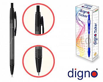 Ручка кулькова автомат. Digno TICKER TRСOP (чорна) Ручка кулькова автомат. Digno TICKER TRСOP (чорна)
