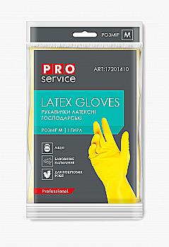 Рукавички PRO універсальні латексні Professional, жовті, 1 пара, M Рукавички PRO універсальні латексні Professional, жовті, 1 пара, M