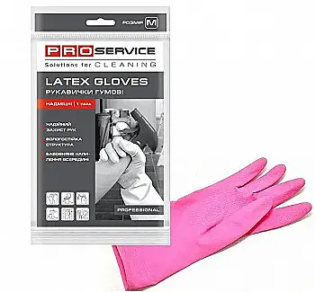 Рукавички PRO універсальні латексні Professional, рожеві, 1 пара, M Рукавички PRO універсальні латексні Professional, рожеві, 1 пара, M