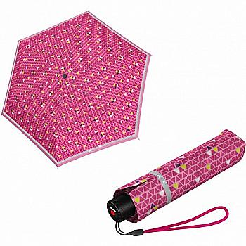 Парасоля складана Rookie Manual Triple Pink Reflective, Knirps Парасоля складана Rookie Manual Triple Pink Reflective, Knirps