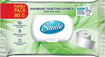 Папір туалетний Smile вологий для дорослих "Family" з клапаном, 80 шт., 42100500 Папір туалетний Smile вологий для дорослих "Family" з клапаном, 80 шт., 42100500