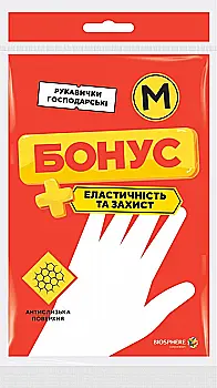 Рукавички БОНУС гумові універсальні M, 17100314 Рукавички БОНУС гумові універсальні M, 17100314