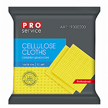 Серветки PRO целюлозні 16*16 10 шт./уп, 19300200 Серветки PRO целюлозні 16*16 10 шт./уп, 19300200