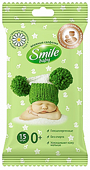 Салфетки влажные Смайл Baby Микс Алоэ / Ромашка + сбор трав, 15 шт эврослот (2202) Салфетки влажные Смайл Baby Микс Алоэ / Ромашка + сбор трав, 15 шт эврослот (2202)