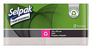 Серветки столові (Selpak EСО) 30*30, одношарові. 500 шт., 34567500 Серветки столові (Selpak EСО) 30*30, одношарові. 500 шт., 34567500