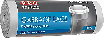 Пакет PRO для смiття п/е 70*110 білий HD 120л/10шт. Пакет PRO для смiття п/е 70*110 білий HD 120л/10шт.