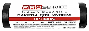 Пакет для сміття PRO п/е ЛД 70*105 120л/10 шт, чорн, 16118100 Пакет для сміття PRO п/е ЛД 70*105 120л/10 шт, чорн, 16118100