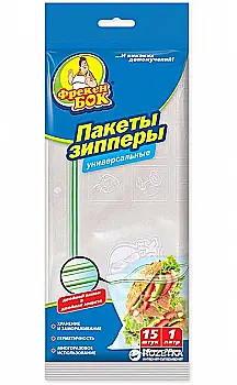 Пакети-зіппери ФБ універсальні, розмір 1л, 15 шт Пакети-зіппери ФБ універсальні, розмір 1л, 15 шт