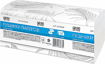 Рушник PRO Standard паперовий V-скл. одношаровий  білий 200 шт.,33700138 Рушник PRO Standard паперовий V-скл. одношаровий  білий 200 шт.,33700138