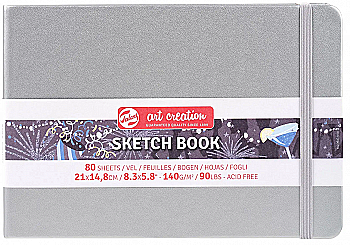 Блокнот для графіки Talens Art Creation 140 г/м, 14,8*21см, 80 арк, Shiny Silver, Royal Talens Блокнот для графіки Talens Art Creation 140 г/м, 14,8*21см, 80 арк, Shiny Silver, Royal Talens