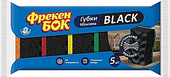 Губка ФБ кухона Максима Black с волн. этаж. 5 шт, (2346) Губка ФБ кухона Максима Black с волн. этаж. 5 шт, (2346)