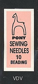 Голка Pony (Індія) №10 бісерна (25 шт.), 07151 ТМ "ВДВ" Голка Pony (Індія) №10 бісерна (25 шт.), 07151 ТМ "ВДВ"