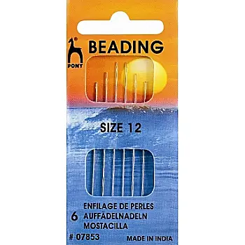 Голка Pony (Індія) №12 бісерна (блістер), 07853 ТМ "ВДВ" Голка Pony (Індія) №12 бісерна (блістер), 07853 ТМ "ВДВ"
