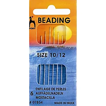 Голка Pony (Індія) №10/12 бісерна (блістер), 07854 ТМ "ВДВ" Голка Pony (Індія) №10/12 бісерна (блістер), 07854 ТМ "ВДВ"