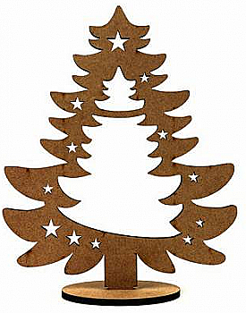 Заготівля Ялинка з підвісом, МДФ, висота 27 см