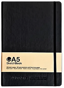 Скетчбук А5 MTN SketchBook на гумці, 100 арк. (120 г/м2), папір Ivory, SPLI0105001 Скетчбук А5 MTN SketchBook на гумці, 100 арк. (120 г/м2), папір Ivory, SPLI0105001