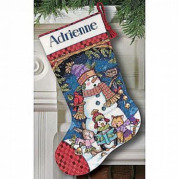 Набір для вишивання хрестом "Симпатичні співаки, Cute Carolers Stocking", 08751 Dimensions Набір для вишивання хрестом "Симпатичні співаки, Cute Carolers Stocking", 08751 Dimensions