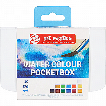 Набір акварельних фарб ArtCreation Pocket box, 12 кювет, пензель, спонж, Royal Talens Набір акварельних фарб ArtCreation Pocket box, 12 кювет, пензель, спонж, Royal Talens
