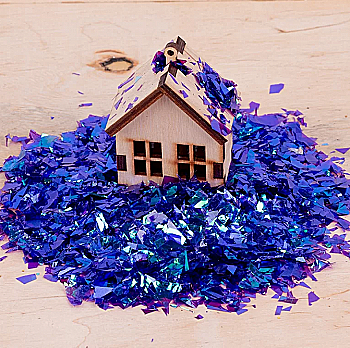 Сніг штучний Novogod`ko, фіолетовий, крупний, 80 г, 974173 Сніг штучний Novogod`ko, фіолетовий, крупний, 80 г, 974173