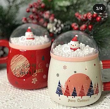 Кружка с крышкой и ложкой "Рождественские праздники", O8030-226 Кружка с крышкой и ложкой "Рождественские праздники", O8030-226