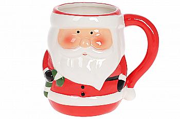 Кухоль керамічний "Санта" 500 мл, червоний, 304-978 Кухоль керамічний "Санта" 500 мл, червоний, 304-978