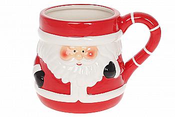 Кухоль керамічний "Санта" 530 мл, червоний, 304-980 Кухоль керамічний "Санта" 530 мл, червоний, 304-980