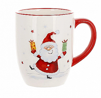 Кухоль керамічний "Санта з подарунками" 350 мл, DM757-X Кухоль керамічний "Санта з подарунками" 350 мл, DM757-X