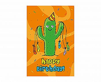 Открытка "Happy birthday - кактус", PDK2202